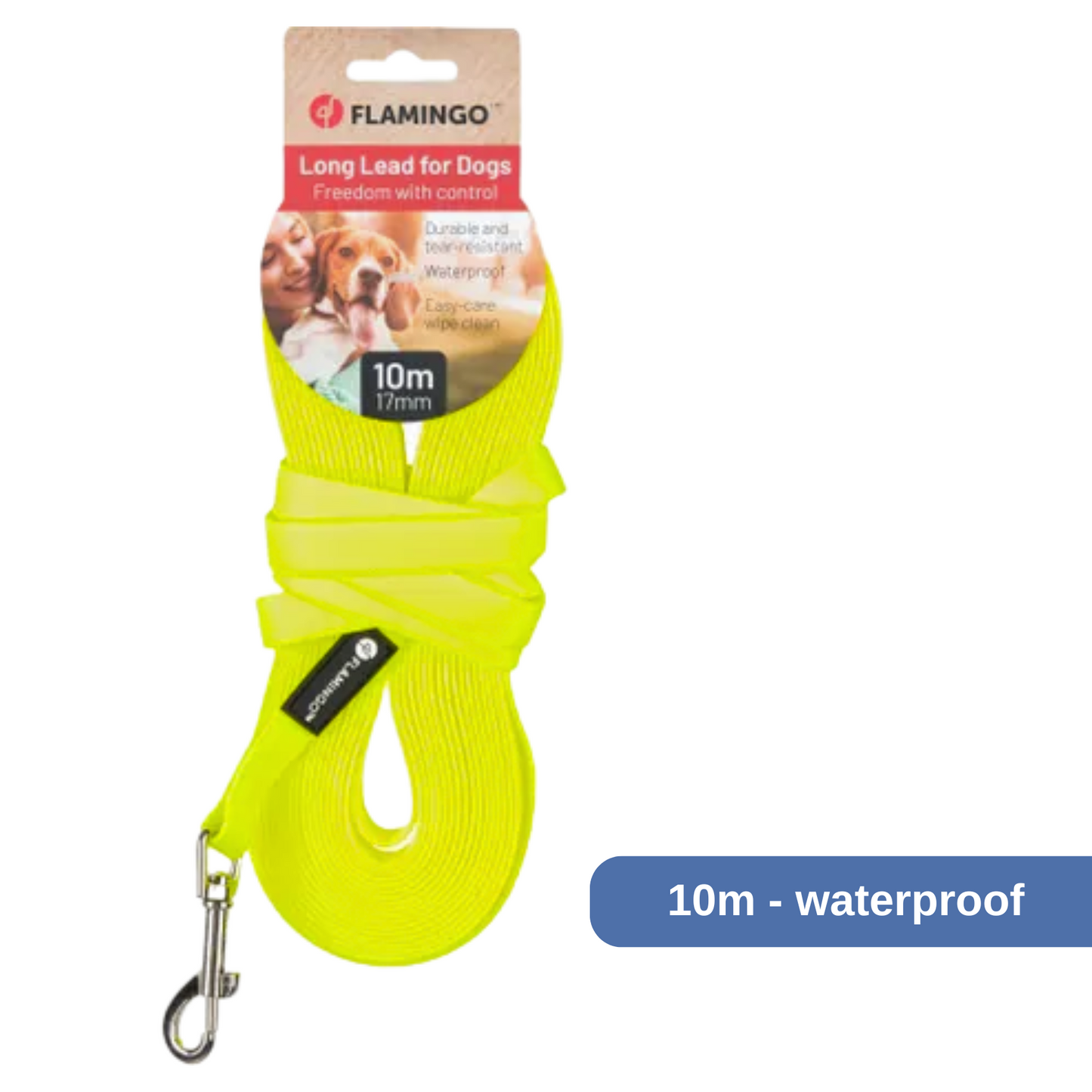 Sleeplijn waterproof - 10m Geel