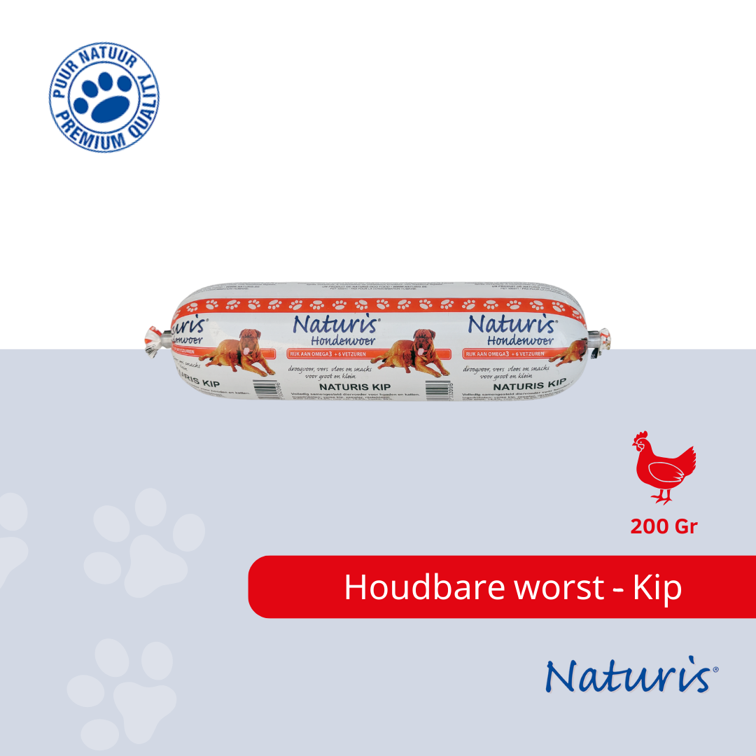 Naturis houdbare worst Kip 15 x 200gr