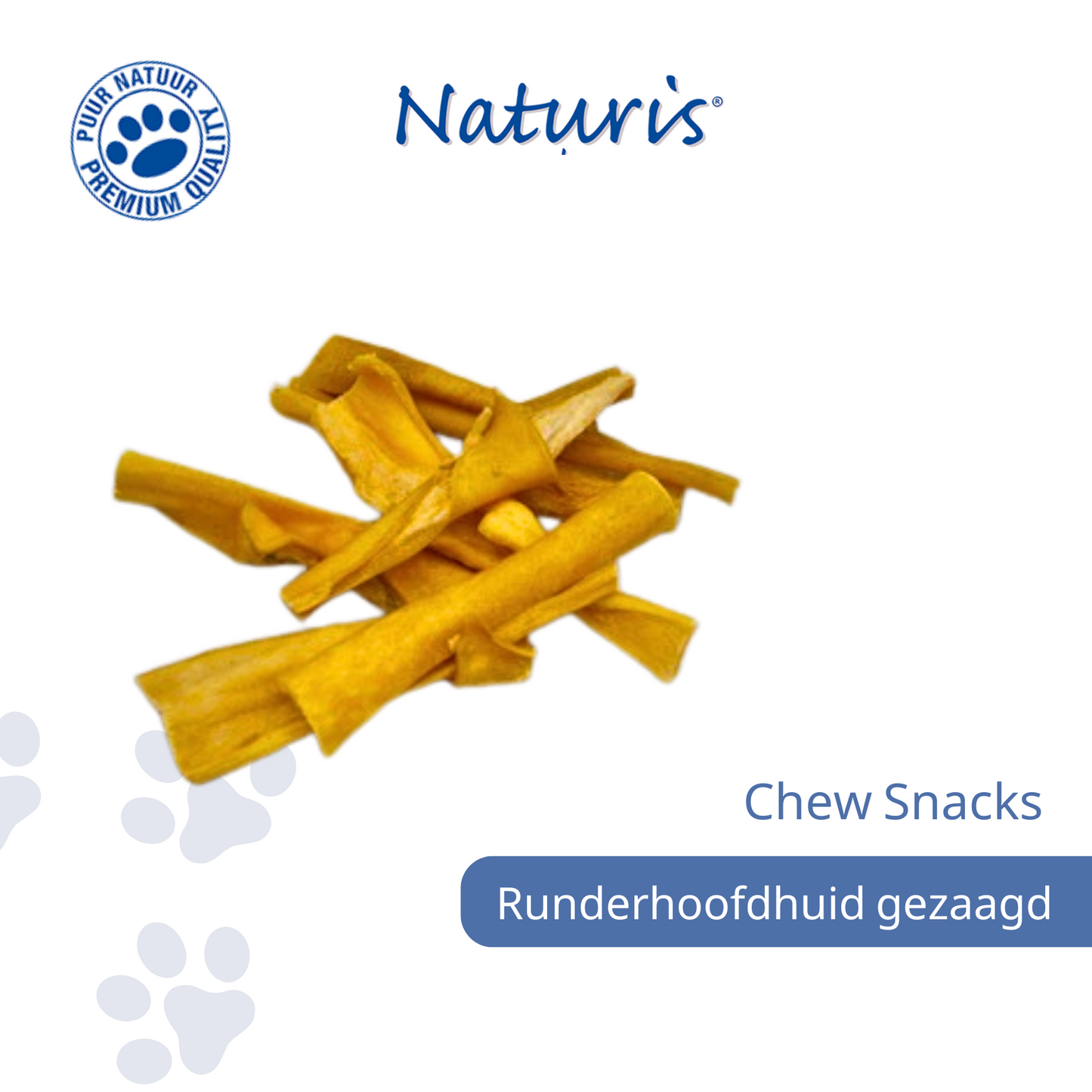 Cuire chevelu de boeuf scié blanc 200gr