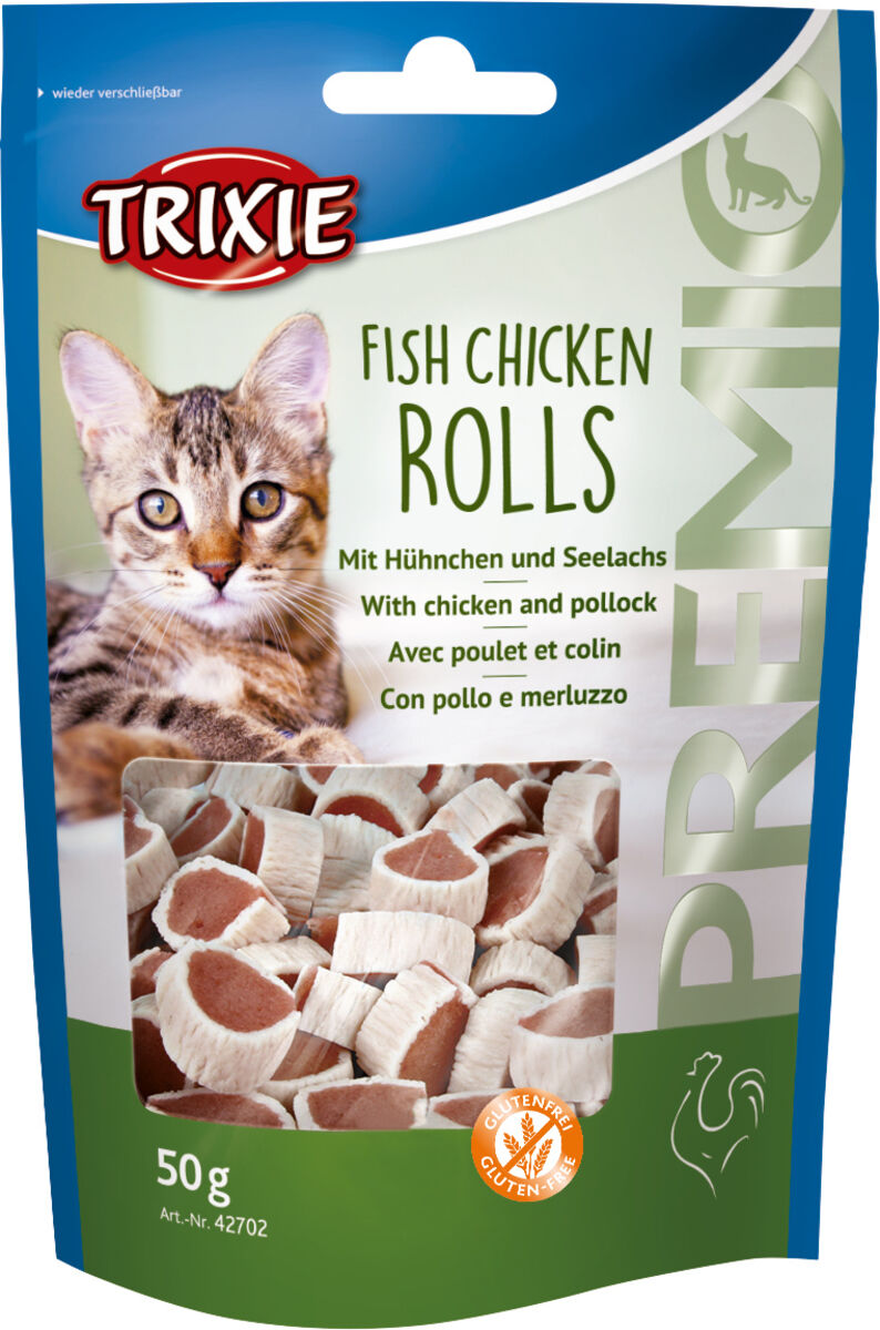Premio Rolls met kippenborst en alaskapollak 50gr