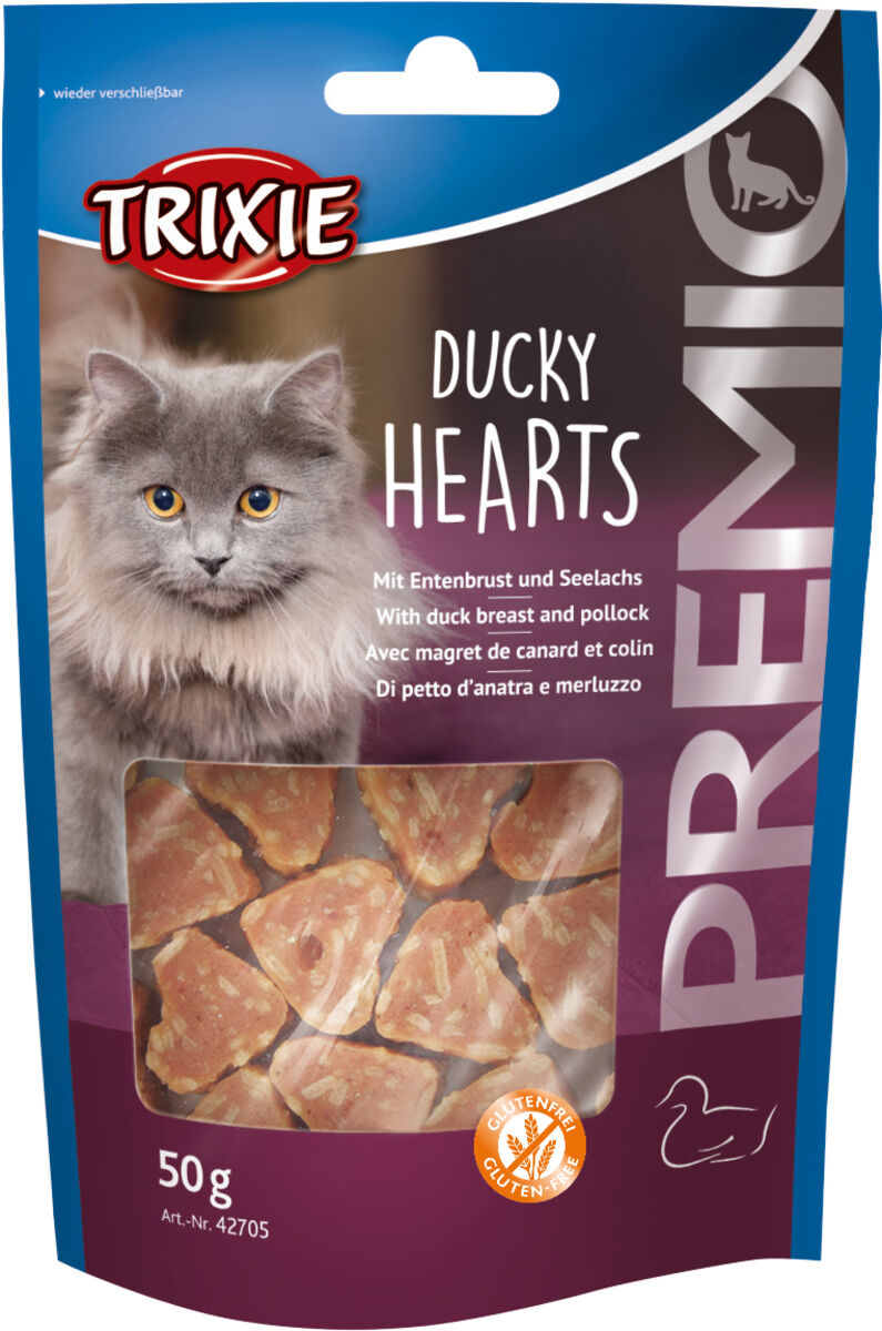 Premio Hearts met eendenborst en alaskapollak 50gr