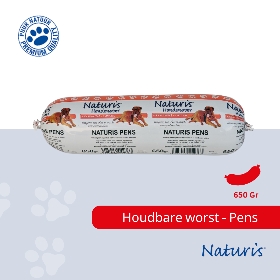 Naturis houdbare worst Pens 650 gr