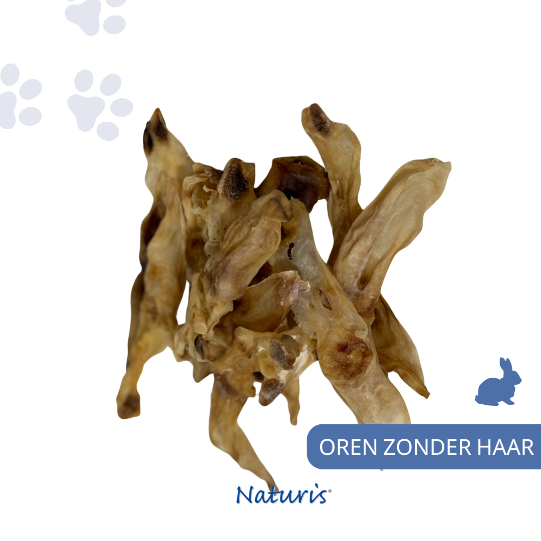 Konijnenoren zonder haar - 100gr