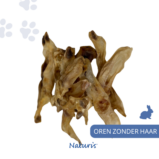 Konijnenoren zonder haar - 100gr