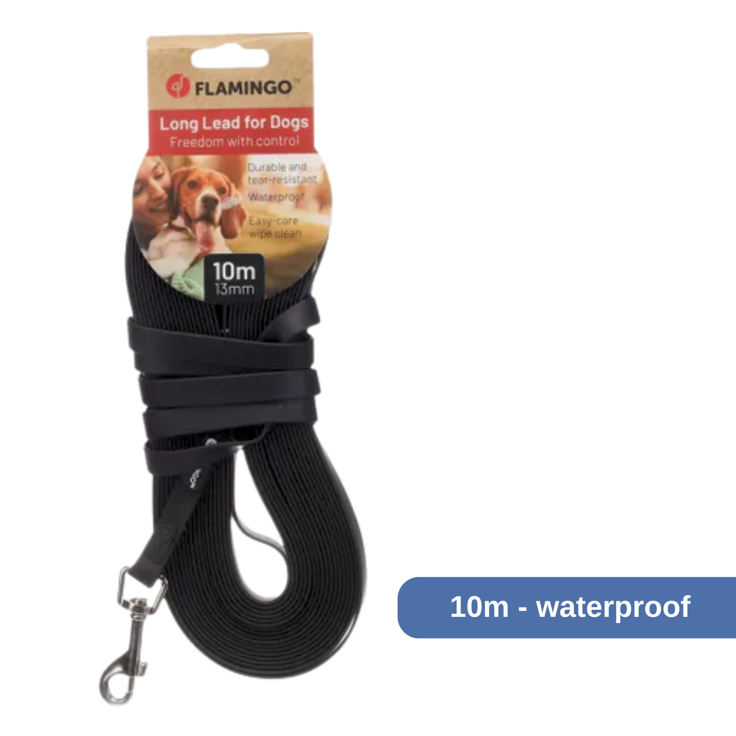 Sleeplijn waterproof - 10m Zwart