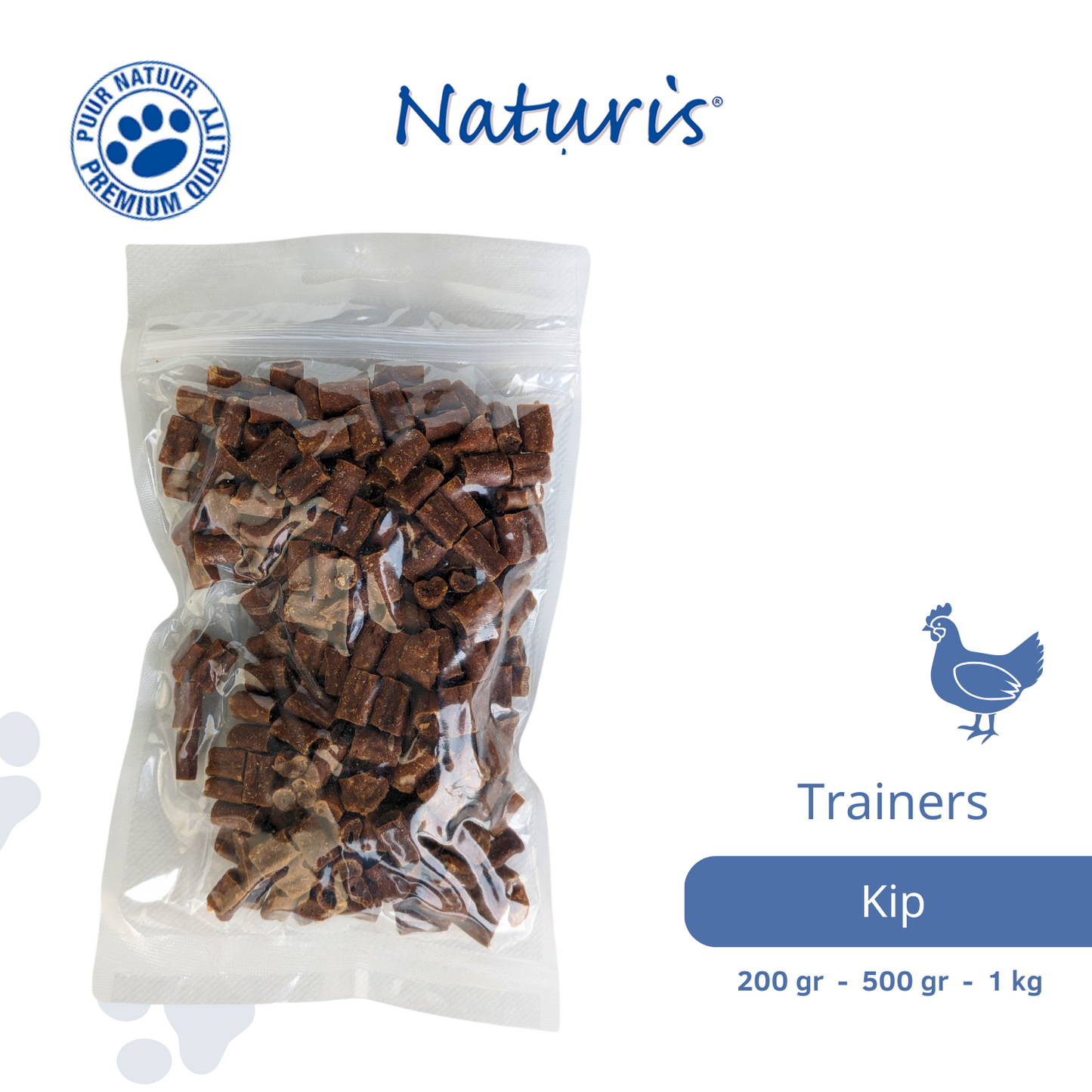 Mini trainers met Kip 500gr