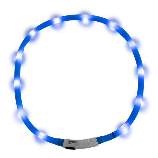 LED-halsband op USB - Blauw