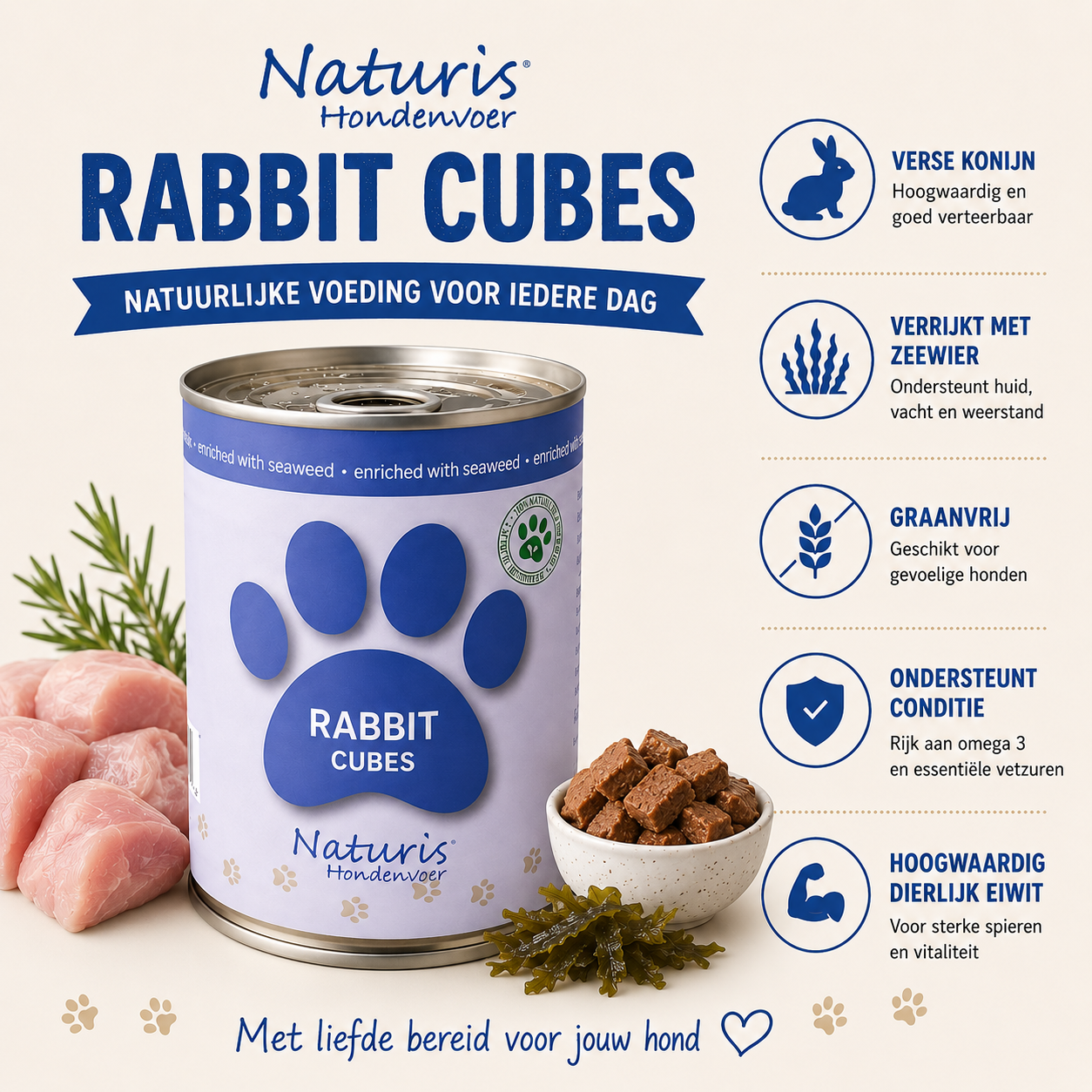 Rabbit Cubes can - 400g
