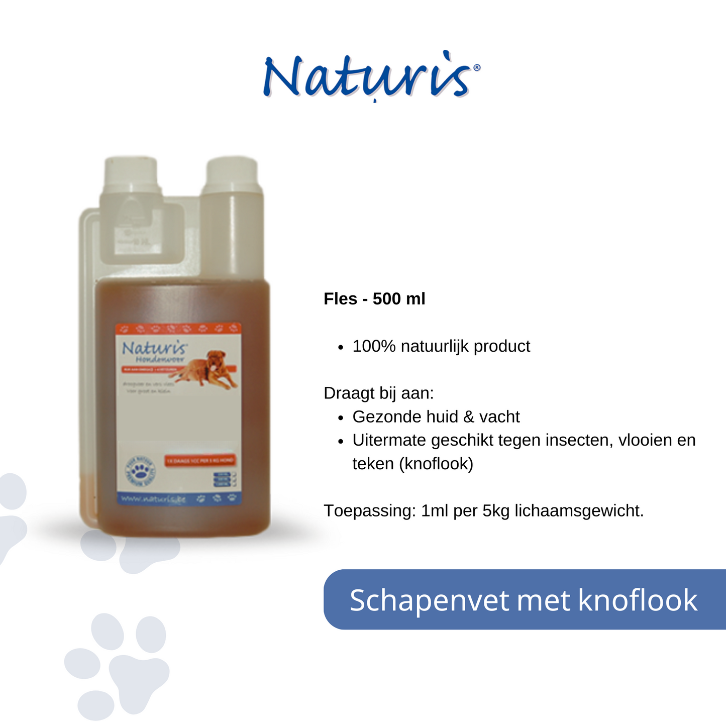 Naturis Schapenvet met knoflook 0.5ltr